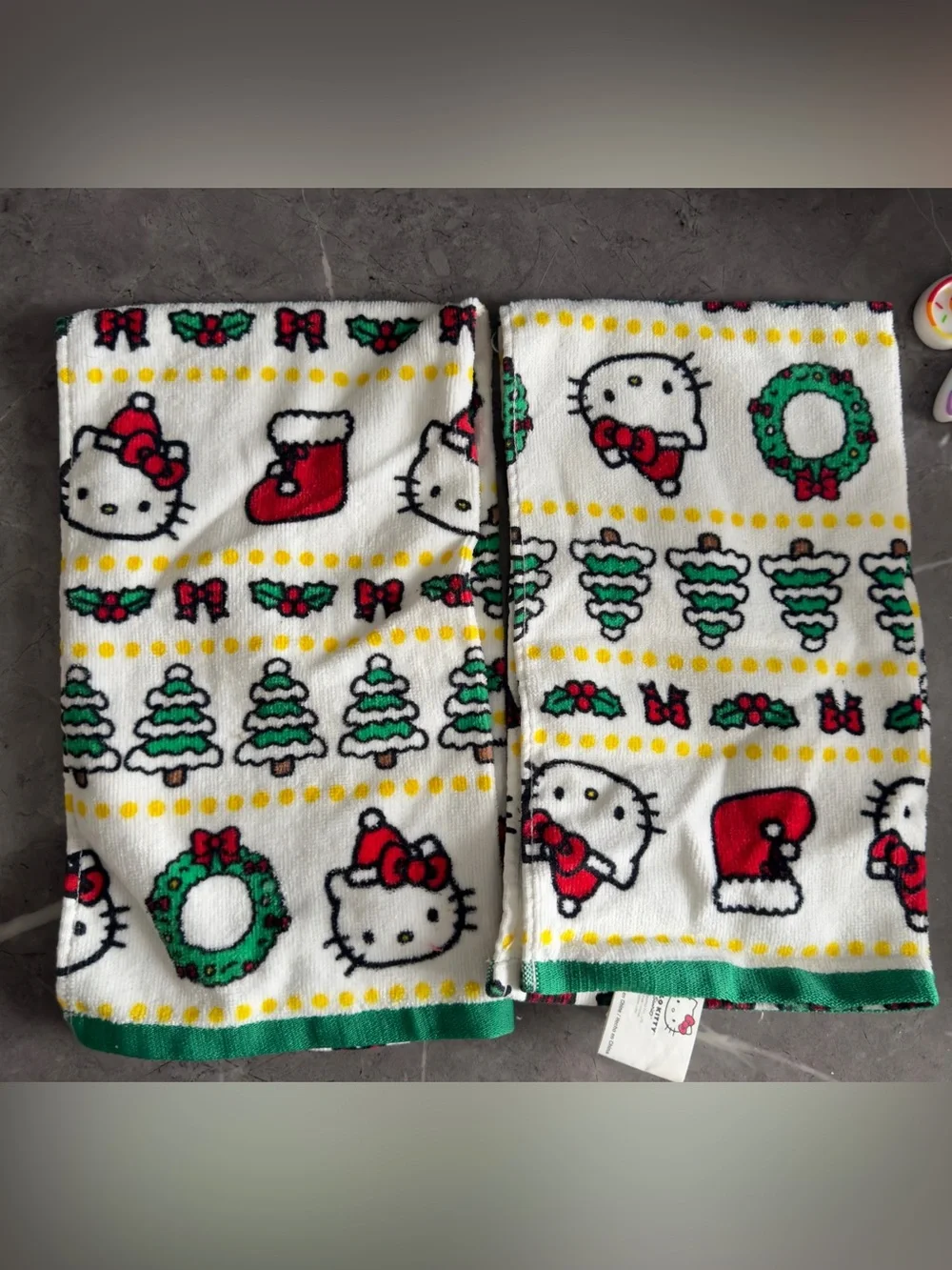 Hello kitty Christmas hand towels